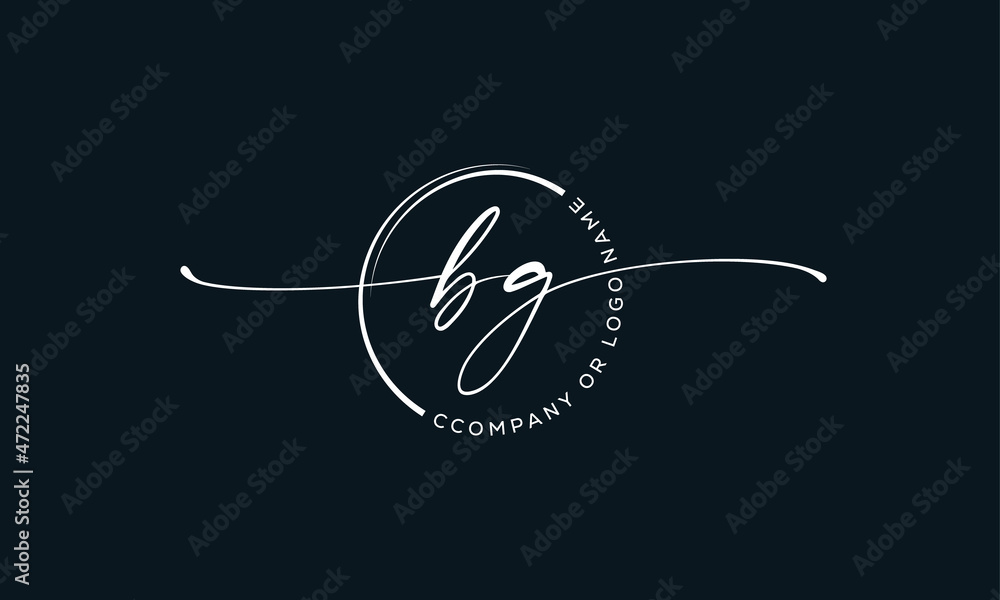 B g Initial handwriting signature logo, initial signature, elegant logo design
vector template.
B g Initial handwriting signature logo, initial signature, elegant logo design
vector template.