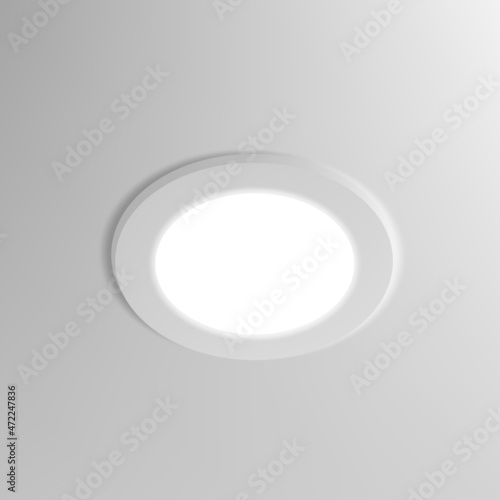 3D Spot LED Light In Stretch Ceiling photo