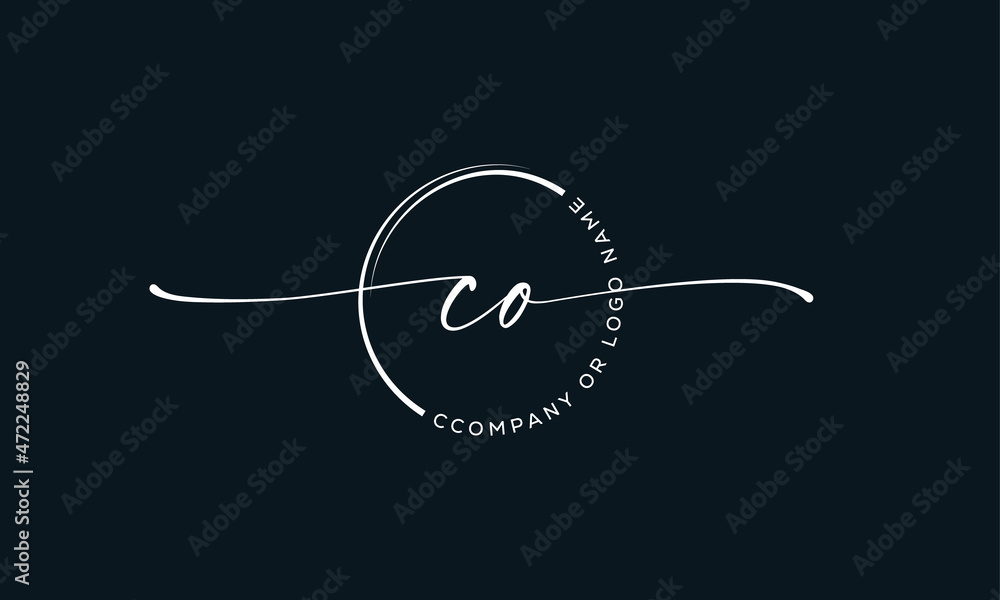 C O Initial handwriting signature logo, initial signature, elegant logo design
vector template.
C O Initial handwriting signature logo, initial signature, elegant logo design
vector template.