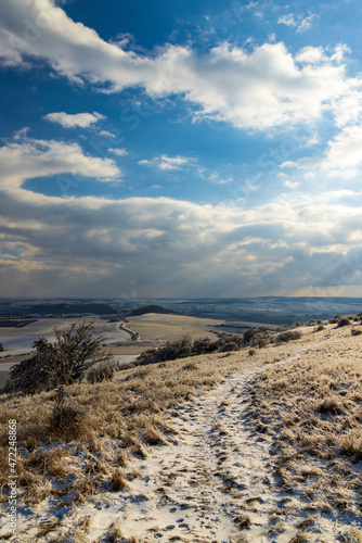 Palava winter landscape  Southern Moravia  Czech Republic