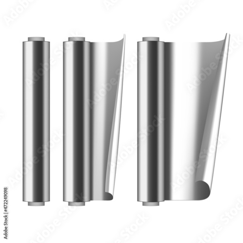 3D Roll Of Silver Aluminium Kitchen Foil
