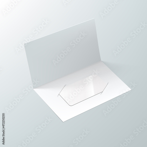 3D White Plastic RFID Card In Paper Booklet Holder