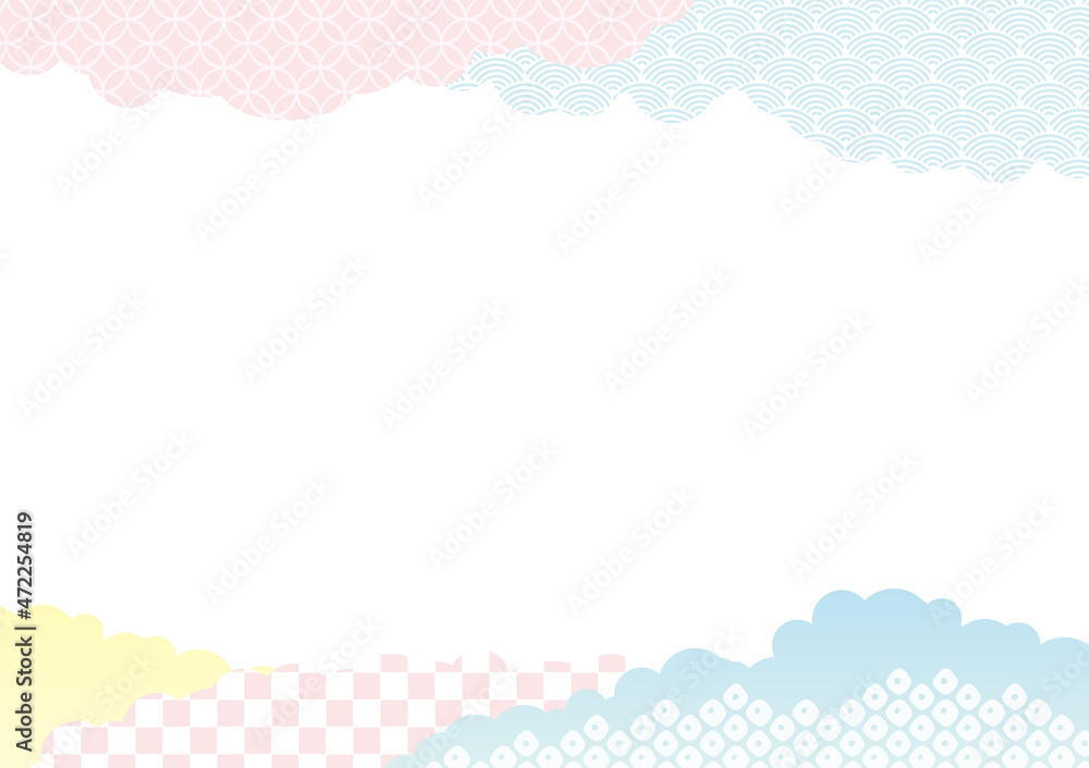 pastel color background with Japanese traditional patterns pastel color background with Japanese traditional patterns