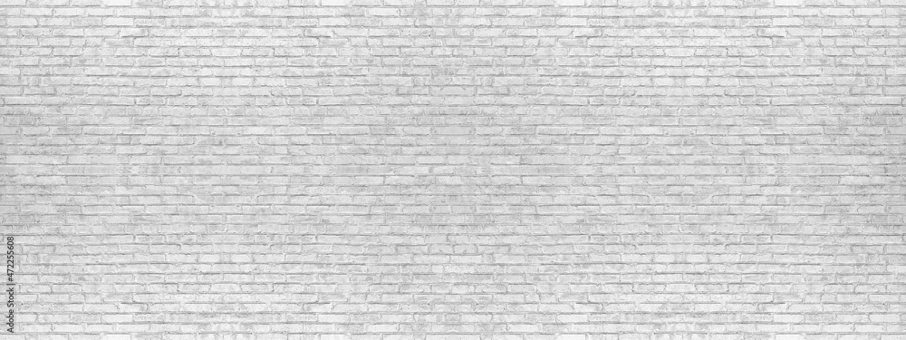 Panorama old white brick wall as background Panorama old white brick wall as background