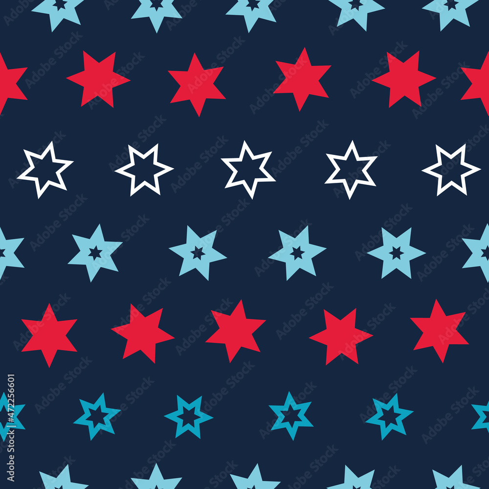 vector basic stars allover blue stripe seamless pattern background vector basic stars allover blue stripe seamless pattern background