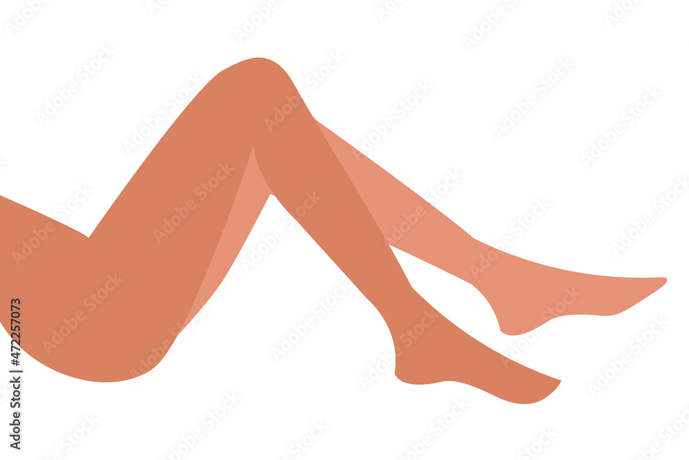 Bare female legs. Vector illustration Bare female legs. Vector illustration