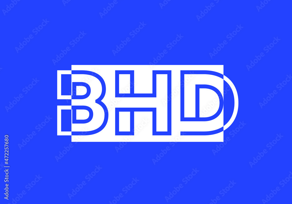 BHD letter logo and icon design template BHD letter logo and icon design template