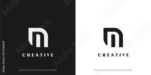 letter M, MN, NM logo design, Minimalist M, MN, NM initial based vector icon