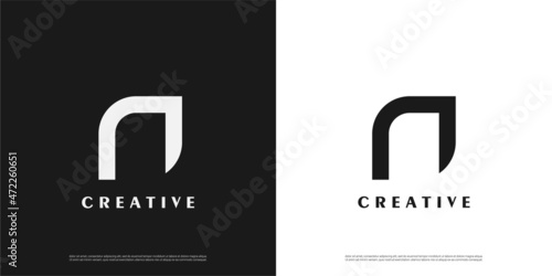 letter N logo design, Minimalist N initial based vector icon photo
