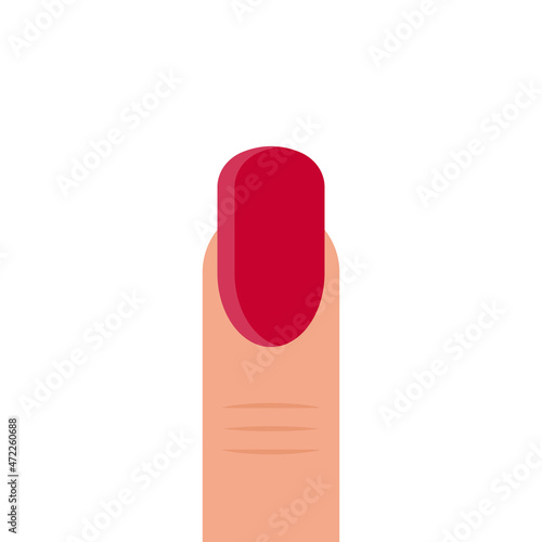Female nail vector icon. Female manicure, great design for any purposes. Beauty logo.