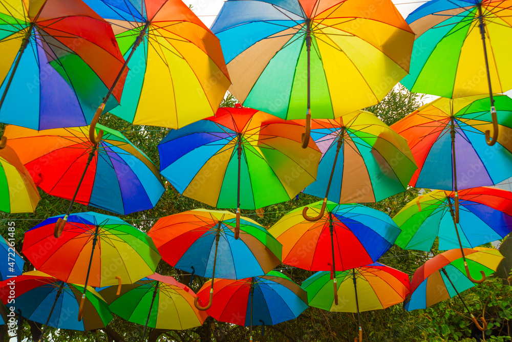 Obraz premium MARMARIS, TURKEY: Colorful umbrellas background.