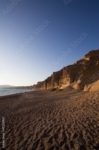 Vlychada beach volcanic ash...