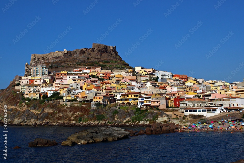 Italy, Sardinia Island: View of  Castelsardo.