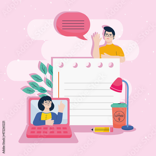 cute online homework poster