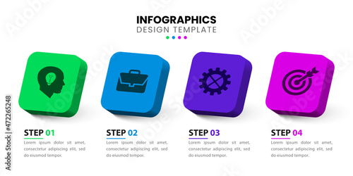 Infographic design template. Creative concept with 4 steps