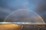 rainbow on the shore of the north sea