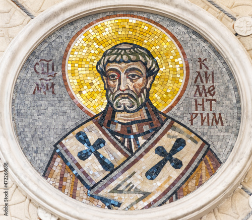 Mosaic icon of Saint Clement of Rome photo