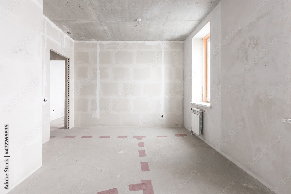 custom made wallpaper toronto digitalinterior of the apartment without decoration in gray colors