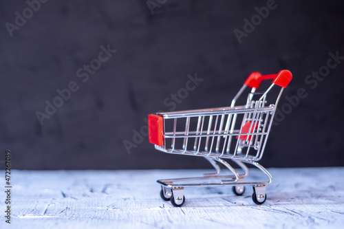 Obraz na plátně carrito de compras de supermercado