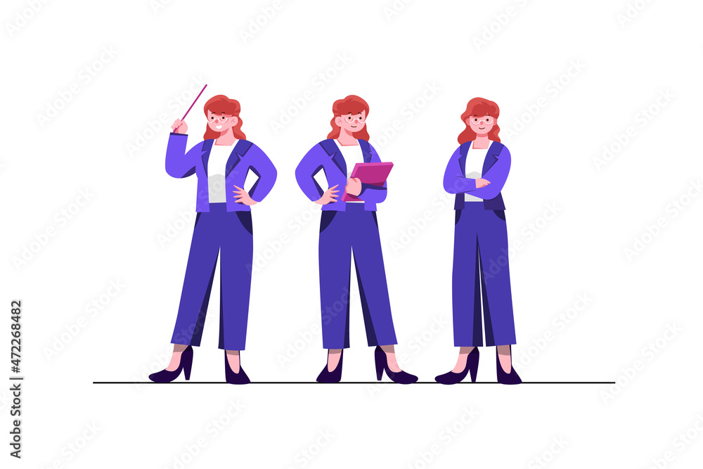 Character Poses Illustration concept. Flat illustration isolated on white background. Character Poses Illustration concept. Flat illustration isolated on white background.