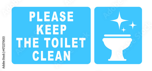 please keep toilet clean. WC icon or pictogram. toilets seat label. World toilet day concept. restroom or bathroom symbol. Cleaning