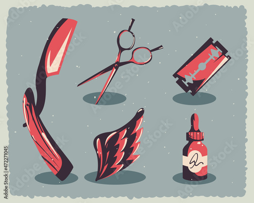 five barber items