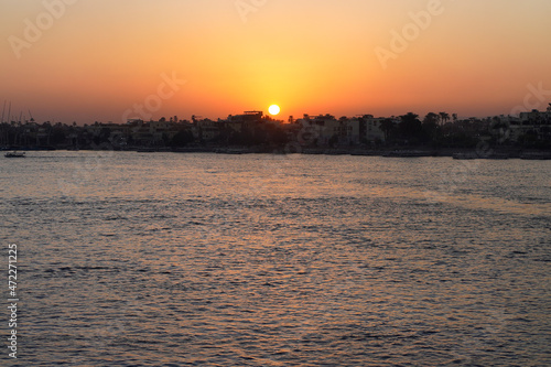 Sunset in Nile river, 2021.