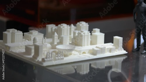 Wallpaper Mural Exposition of various model figures from a 3d printer. Torontodigital.ca