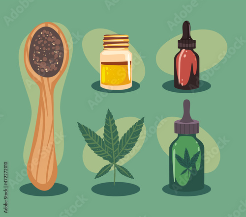 five cbd cannabis items