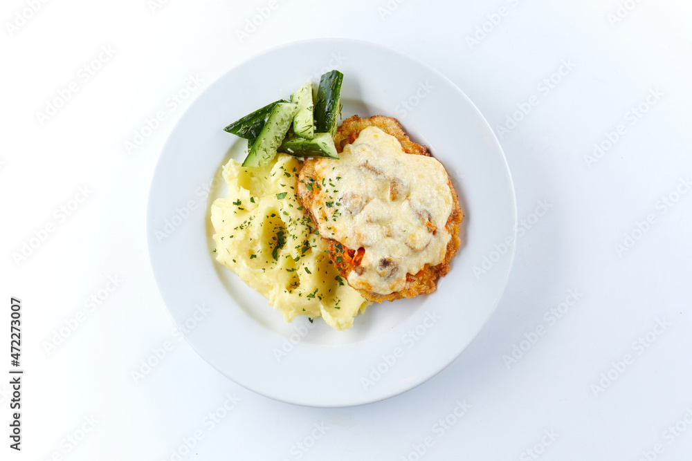 cutlet with mashed potato
