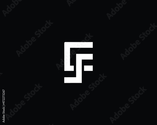 Creative Minimalist Letter CF Logo Design , Minimal CF Monogram photo