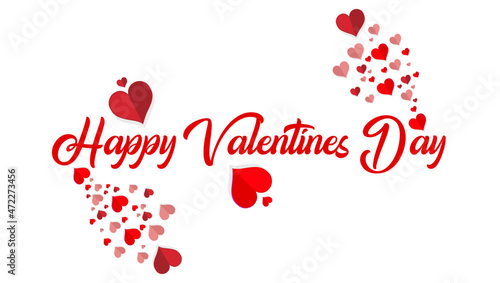 The word LOVE with a background of pattern with red hearts banner design 