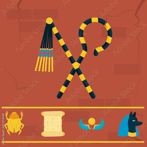 egypt cane and bracer