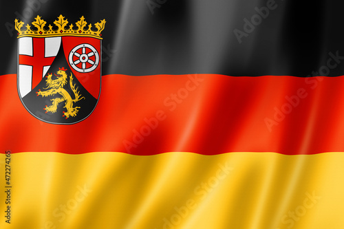 Tableau sur toile Rhineland Palatinate state flag, Germany