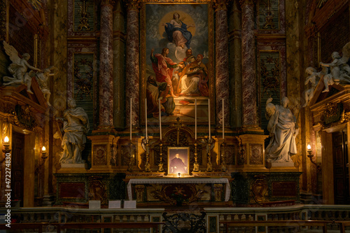 The chapel of Immacolata Concezione  in SS. Ambrogio e Carlo al Corso church, Rome photo