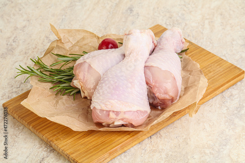 Raw chicken leg Drumstick for cooking