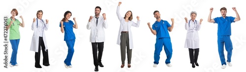 Happy doctors portraits