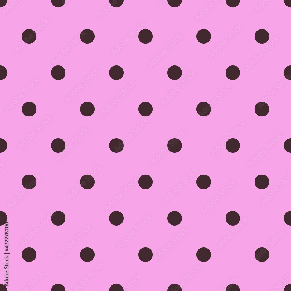 Bright pattern and chocolate polka dots.