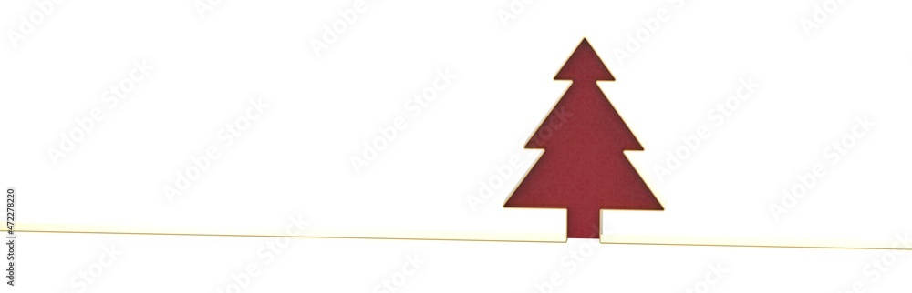 Fototapeta premium Christmas new year abstract 3d low poly tree card