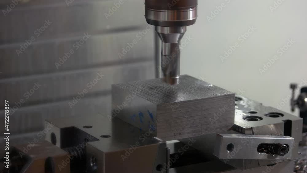 Washing a cut metal cnc drilling machine close-up. Washing a cut metal cnc drilling machine close-up.