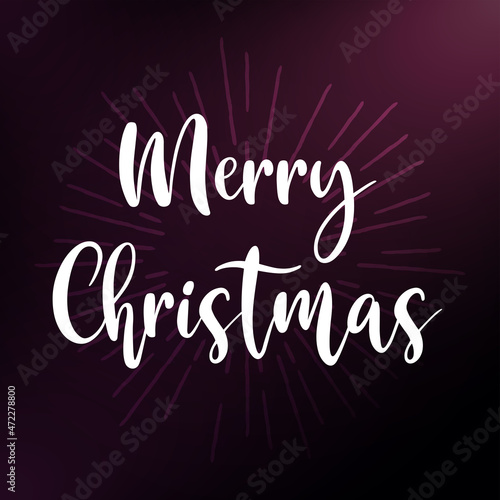 Merry Christmas calligraphic lettering design template. Creative calligraphy vector style. Text typography for winter holidays gift poster or banner.