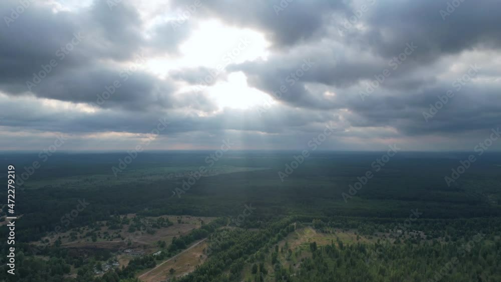 Drone video: time lapse clouds over the valley Drone video: time lapse clouds over the valley