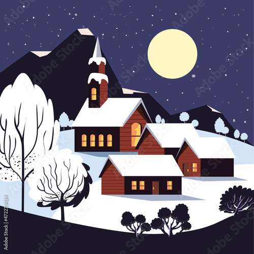 winter village poster