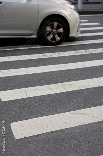 Car on the crosswalk New York City