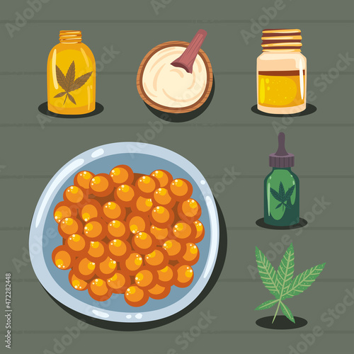 six cbd cannabis items