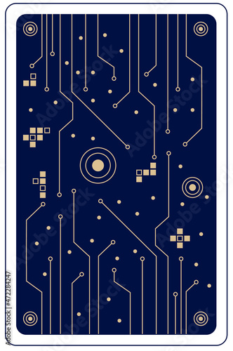 Spielkarten Rücken, Cyberpunk, Digital, Kartenrücken