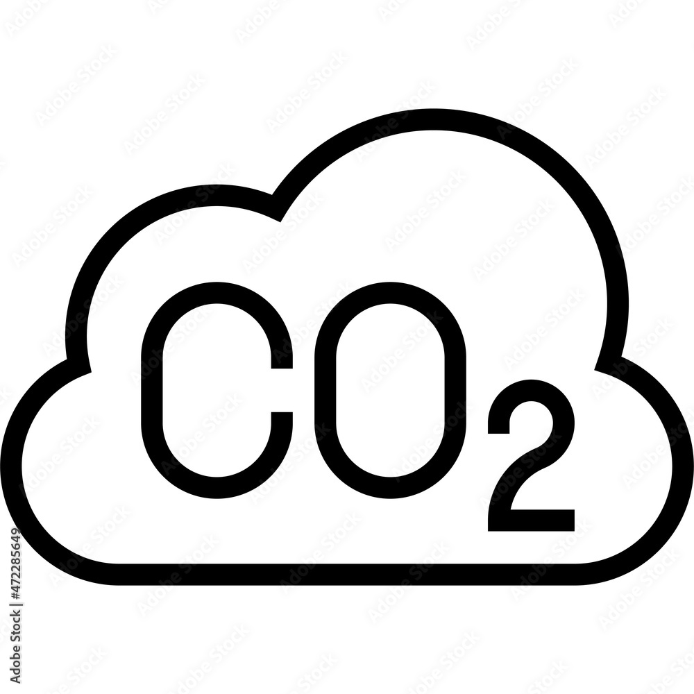 Carbon neutral label line icon, vector illustration Carbon neutral label line icon, vector illustration