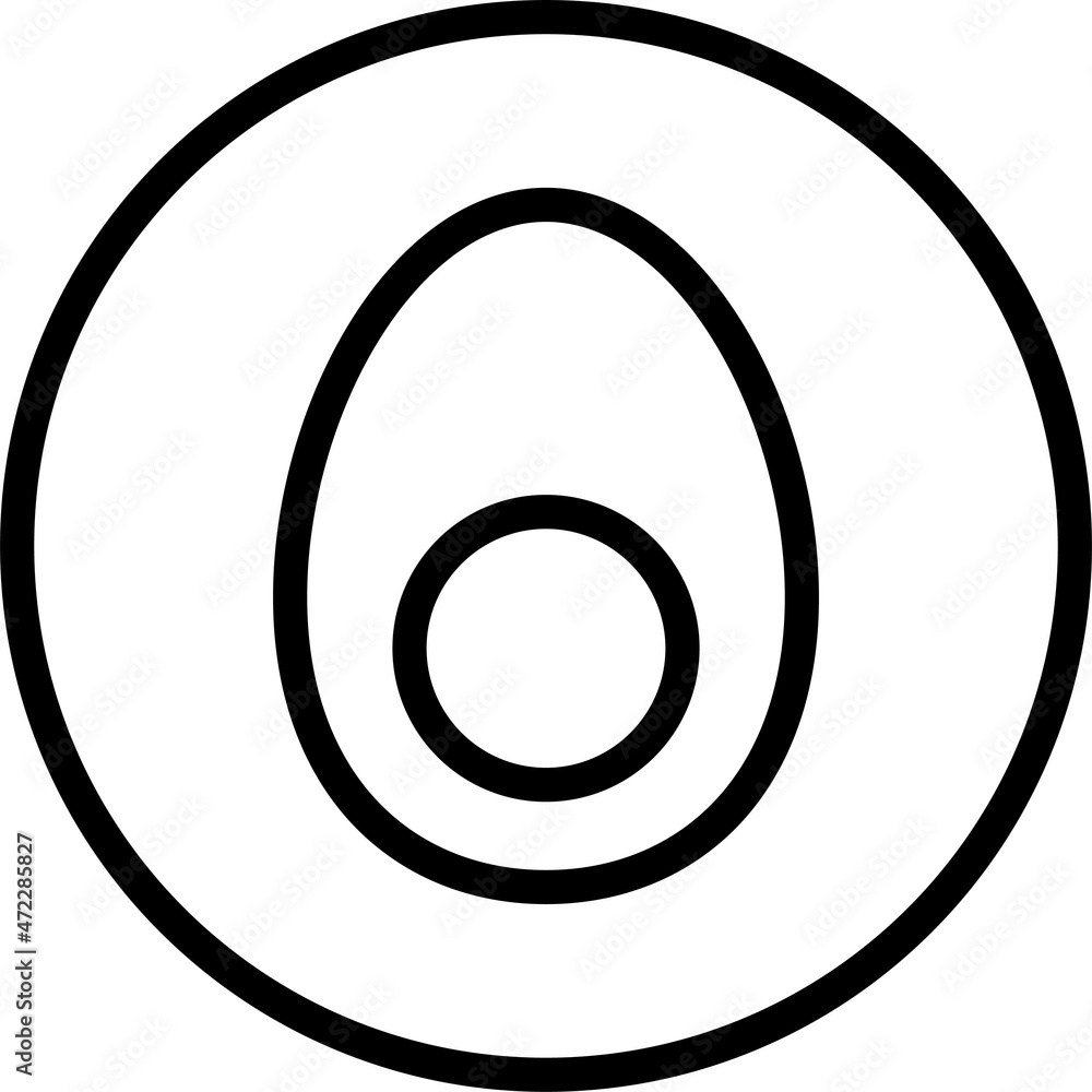 Egg free label line icon, vector illustration Egg free label line icon, vector illustration