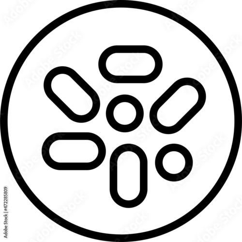 Yeast free label line icon, vector illustration