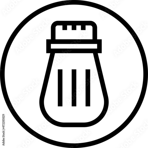 Sodium free label line icon, vector illustration